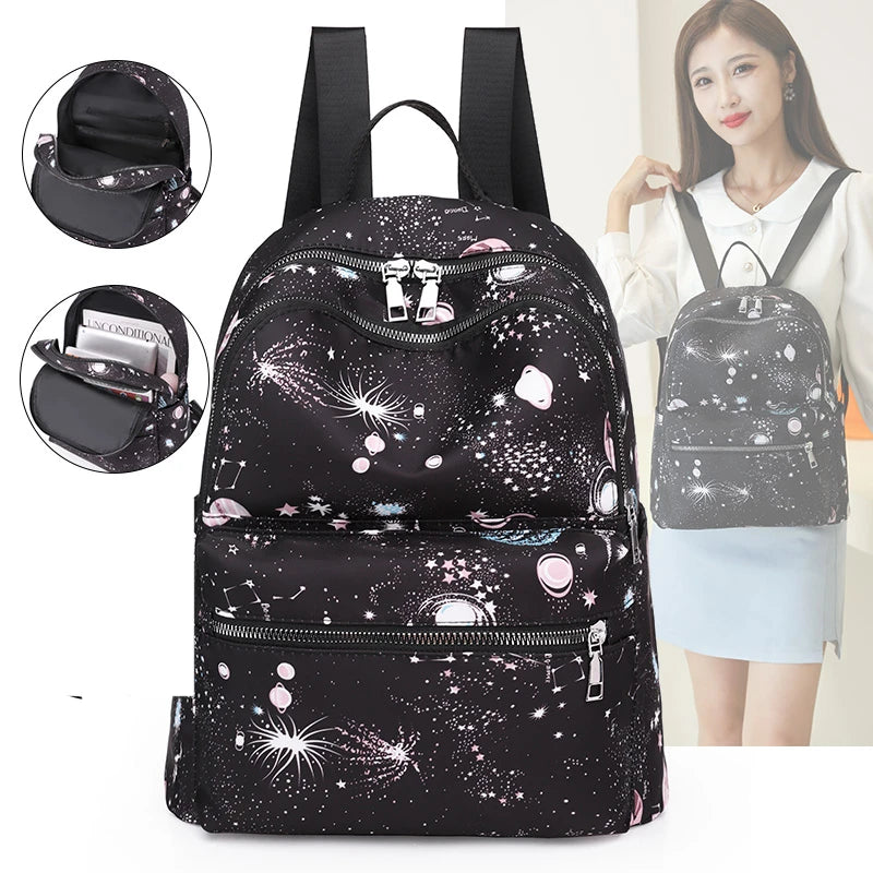 Women Shoulder Bag Oxford Cloth School Bag For Teenage Girl