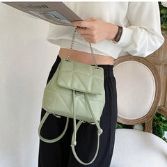 Women PU Leather Shoulder Bag Small Bagpack Female Ladies School Backpack