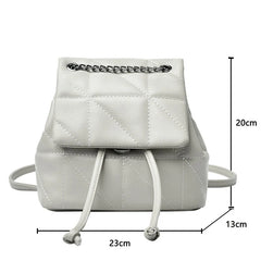 Women PU Leather Shoulder Bag Small Bagpack Female Ladies School Backpack