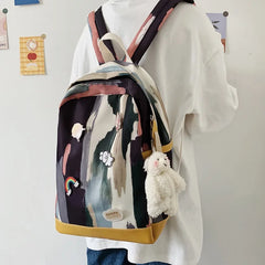 Camouflage Japanese Girl Backpack Women Schoolbag Ins Harajuku Colleg