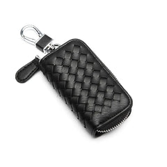Cow Leather Car Key Wallet Zipper Key Case Male Female Housekeeper Holders