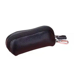 Genuine Cow Leather Key Wallet Holder Zipper Case