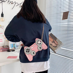 Funny Sequin Game Console Chain Bag 3D Handle Shape Female Bag