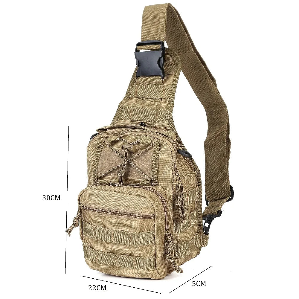 Men's Camo Chest Bag Nylon Crossbody Messenger Pack