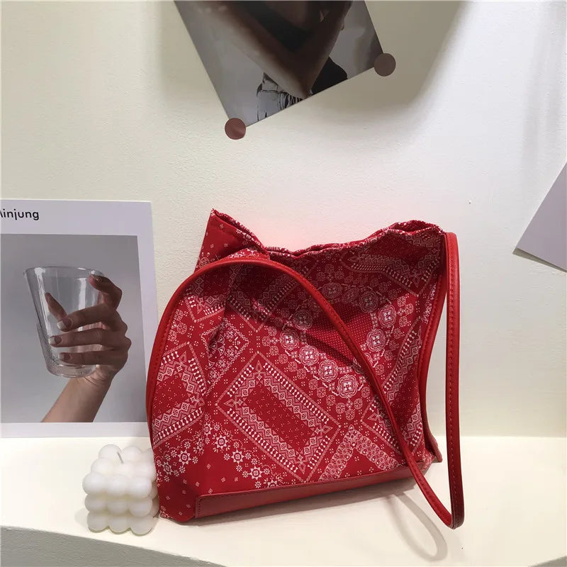 Paisley Shoulder Bag Boho Beach Handbag Summer Daily Bolsa