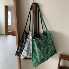 Paisley Shoulder Bag Boho Beach Handbag Summer Daily Bolsa