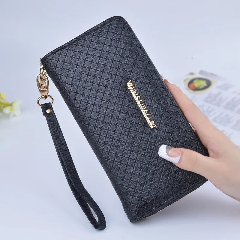 Women's Zipper Purse Large Capacity PU Leather Wallet
