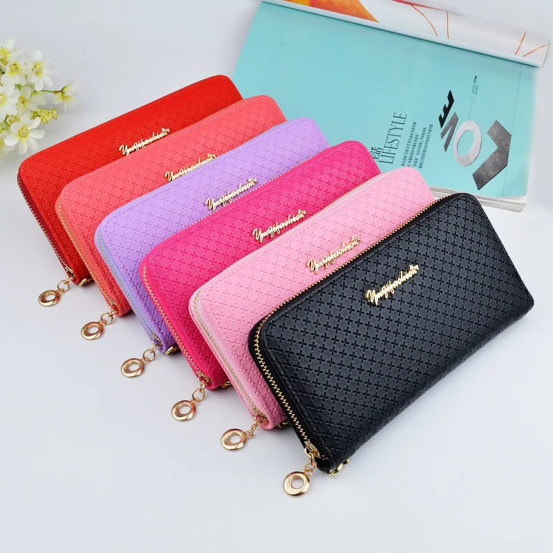 Women's Zipper Purse Large Capacity PU Leather Wallet