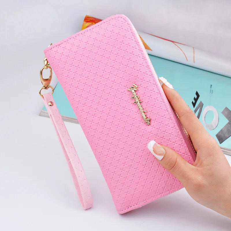 Women's Zipper Purse Large Capacity PU Leather Wallet