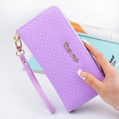 Women's Zipper Purse Large Capacity PU Leather Wallet