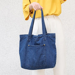 Large Capacity Denim Single Shoulder Handbag Women Bag