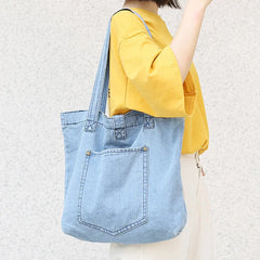 Large Capacity Denim Single Shoulder Handbag Women Bag