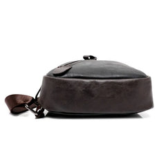 Men Travel Chest Bag Casual Crossbody Handbag PU Leather
