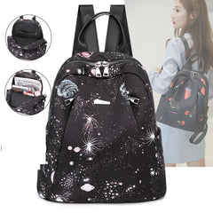 Anti-theft Backpack Oxford Cloth Shoulder Bag Large Capacity for Teen Girls