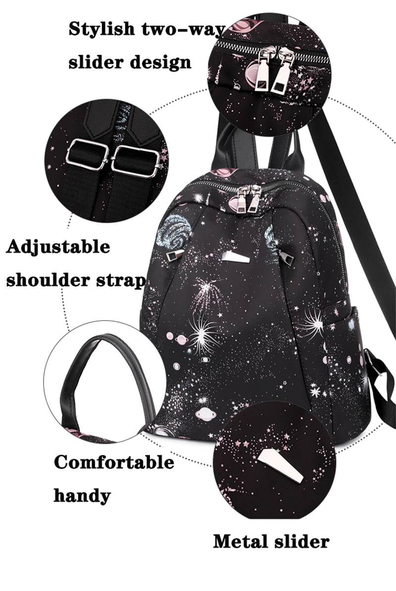 Anti-theft Backpack Oxford Cloth Shoulder Bag Large Capacity for Teen Girls