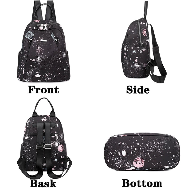 Anti-theft Backpack Oxford Cloth Shoulder Bag Large Capacity for Teen Girls