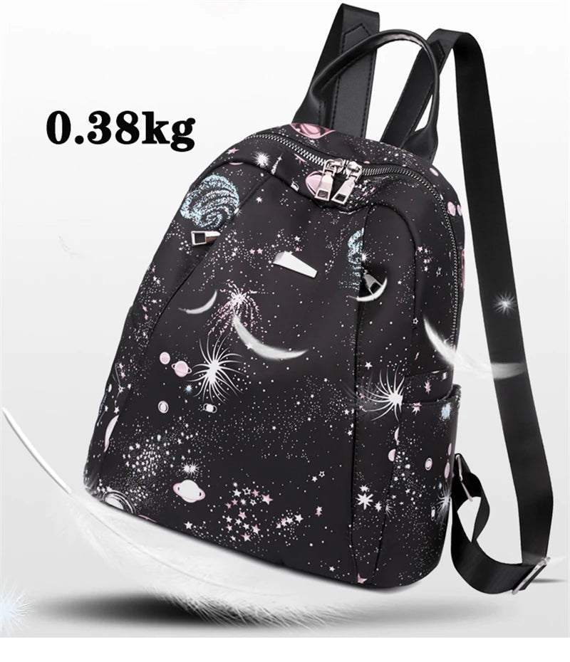 Anti-theft Backpack Oxford Cloth Shoulder Bag Large Capacity for Teen Girls