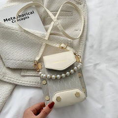 Soft Leather Shoulder Bag Mini Crossbody Purse Chain