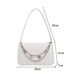 Women Butterfly Chain Underarm Shoulder Bags Casual Small Handbags