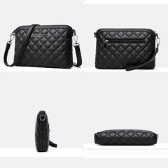 Plaid Shoulder Bag Soft PU Leather Handbag Ladies Joker Leisure Female