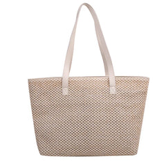 Women Summer Straw Large Bag Beach Casual Shoulder Bag