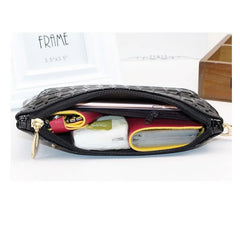 Leather Zipper Long Purse Clutch Bag Phone Bag
