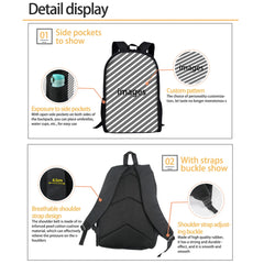 Funny 3D Printed Children Backpacks Boys Girls Orthopedic School Supplies