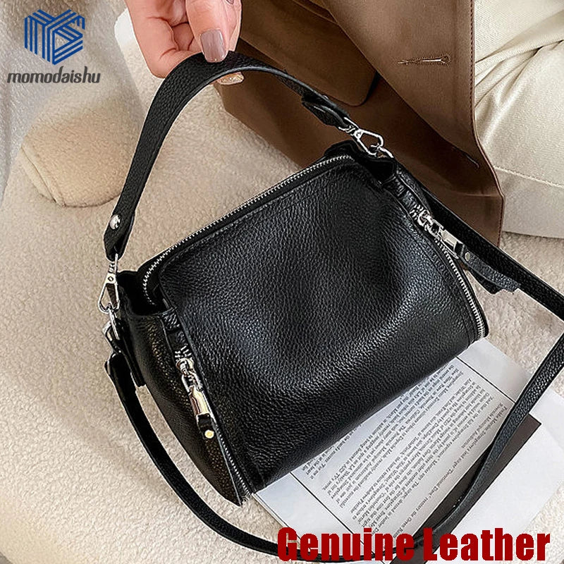 Leather Crossbody Shoulder Bag Women Messenger Bags Bucket Bag Handbags