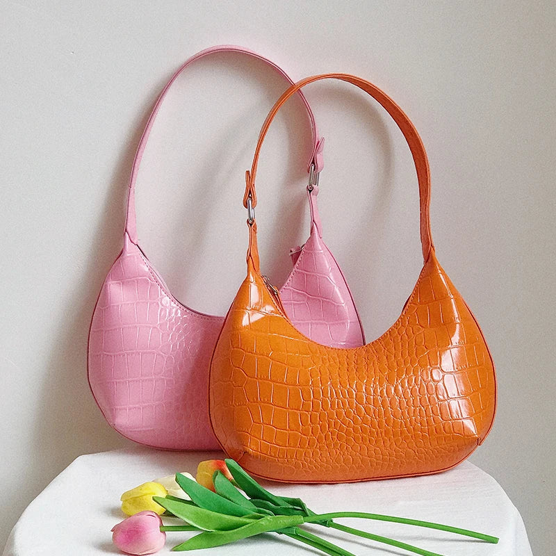 Retro PU Leather Top Handle Bag Women Shoulder Totes Clutch