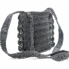 Handwoven Crossbody Straw Handbag Crochet Woven Bag Lace Woven Bags For Women De