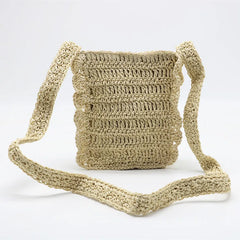 Handwoven Crossbody Straw Handbag Crochet Woven Bag Lace Woven Bags For Women De