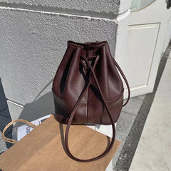 High Quality PU Leather Ladies Bucket Bag Women Handbags Shoulder Bag