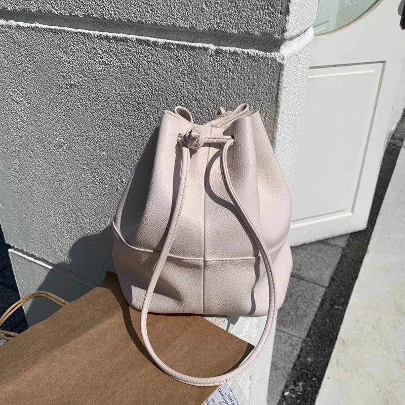 High Quality PU Leather Ladies Bucket Bag Women Handbags Shoulder Bag