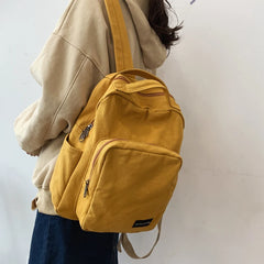 Canvas Women Backpack Large Capacity Casual Travel Bag for Teenage Girls
