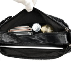 Women's Soft Leather Shoulder Bags Multi-Layer Crossbody Bag Handbag