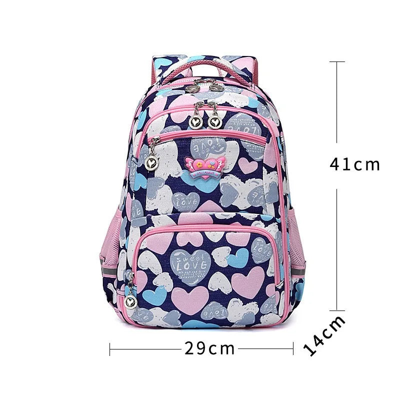 Kids Backpack Schoolbag for Girls Big Capacity Satchel Kids Book Bag