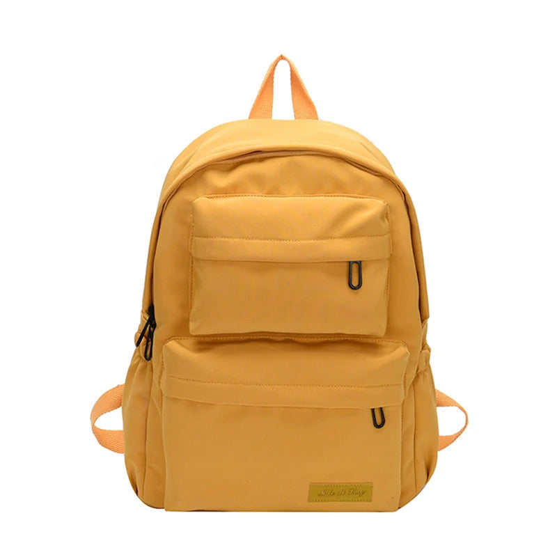 Large-capacity Outdoor Backpack Boys Girls Solid School Bag Female Wear Oxford C