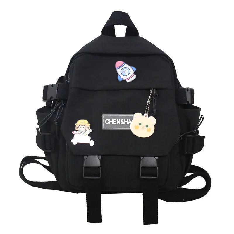 Style Canvas Mini Backpack for Women Travel School Bag