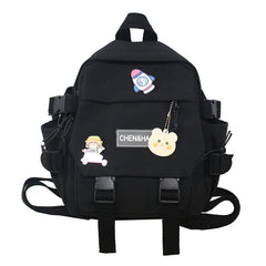 Style Canvas Mini Backpack for Women Travel School Bag