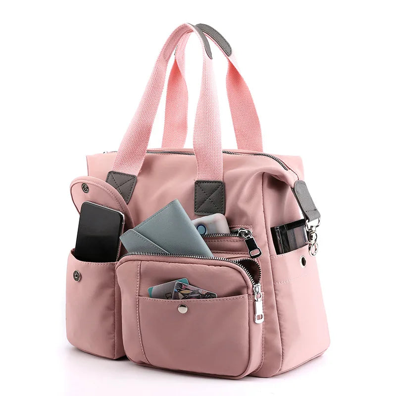 Large Capacity Women's Shoulder Bag Nylon Messenger Travel Handbag Tote
