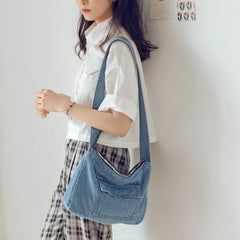 Large Capacity Women Shoulder Bag Street Canvas Casual Handbag