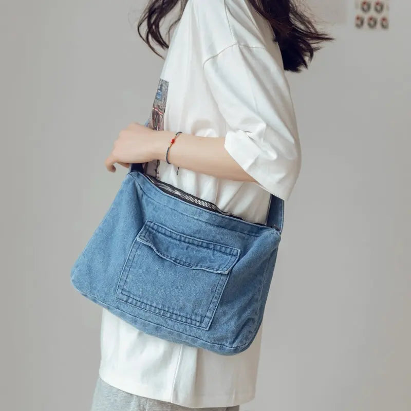 Large Capacity Women Shoulder Bag Street Canvas Casual Handbag