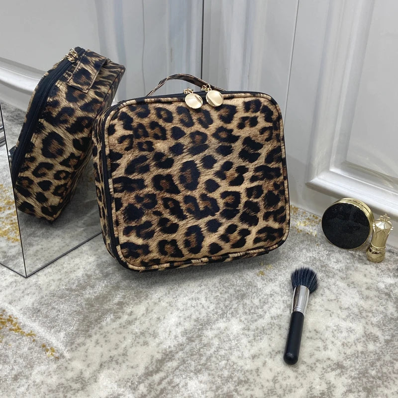 Leopard Waterproof Cosmetic Bag Large Capacity Beauty Makeup