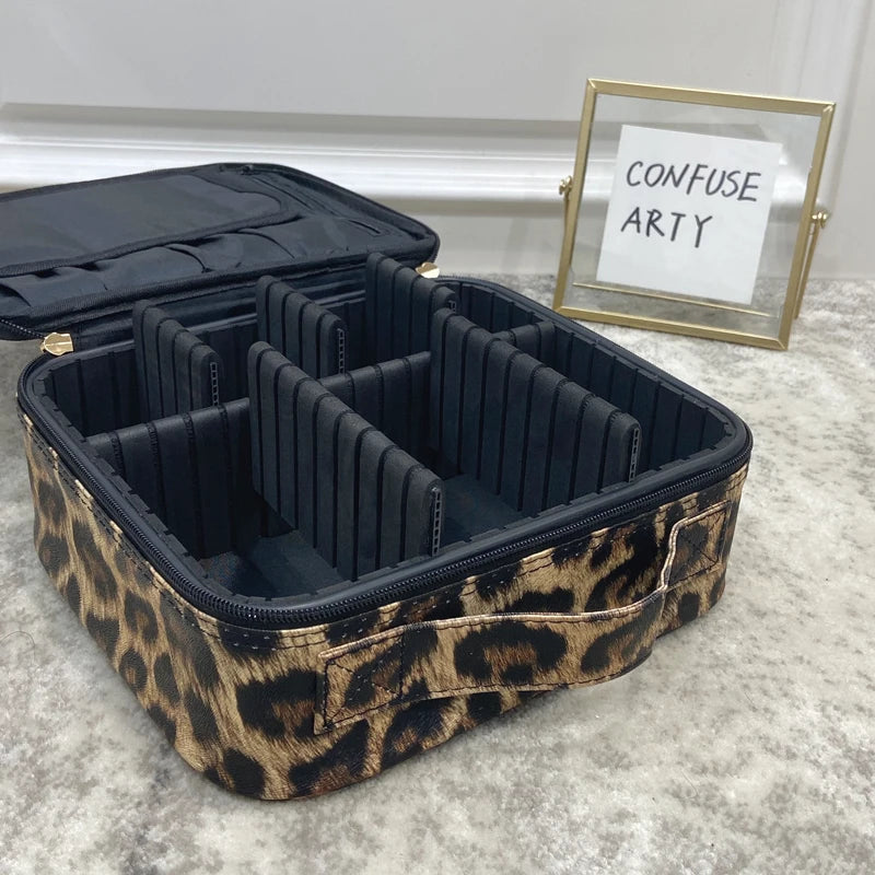 Leopard Waterproof Cosmetic Bag Large Capacity Beauty Makeup