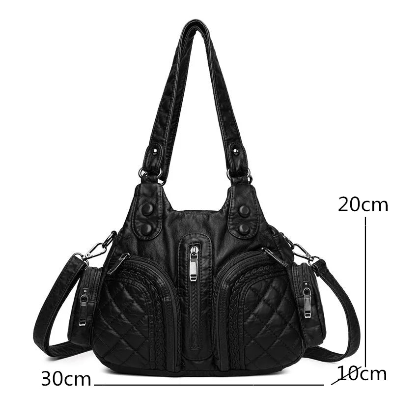 Soft Leather Handbag Women Shoulder Bag Female Crossbody Tote Bag