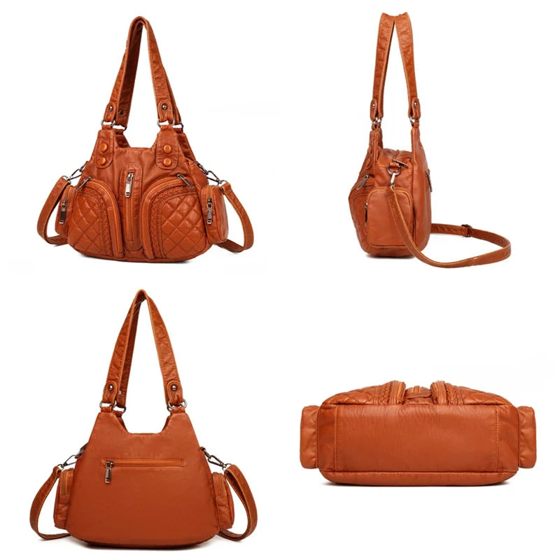 Soft Leather Handbag Women Shoulder Bag Female Crossbody Tote Bag