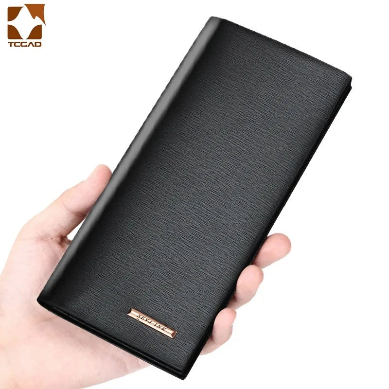 Men's Long Buckle Business Wallet Thin Clutch Envelope Billetera Cartera Hombre