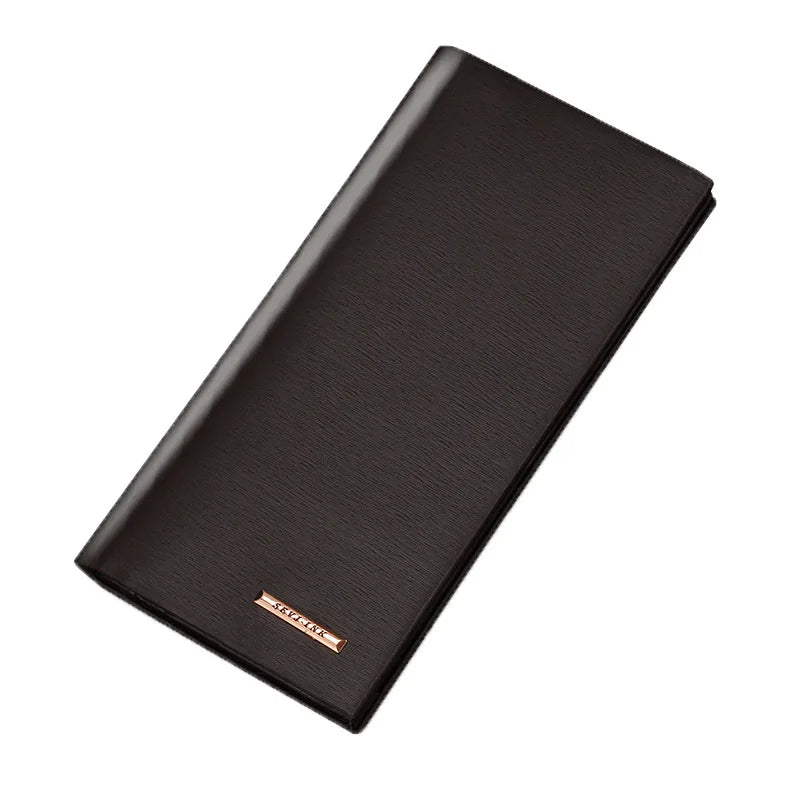 Men's Long Buckle Business Wallet Thin Clutch Envelope Billetera Cartera Hombre