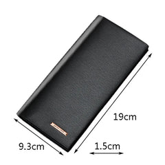 Men's Long Buckle Business Wallet Thin Clutch Envelope Billetera Cartera Hombre