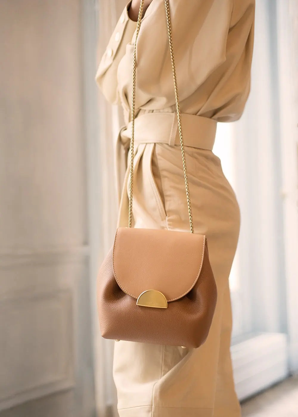 Retro Crossbody Bucket Bag Chain Purse